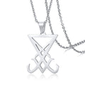 Sigil of Lucifer Stainless Steel Pendant Necklace for Men Pendant Necklace SPOT silver