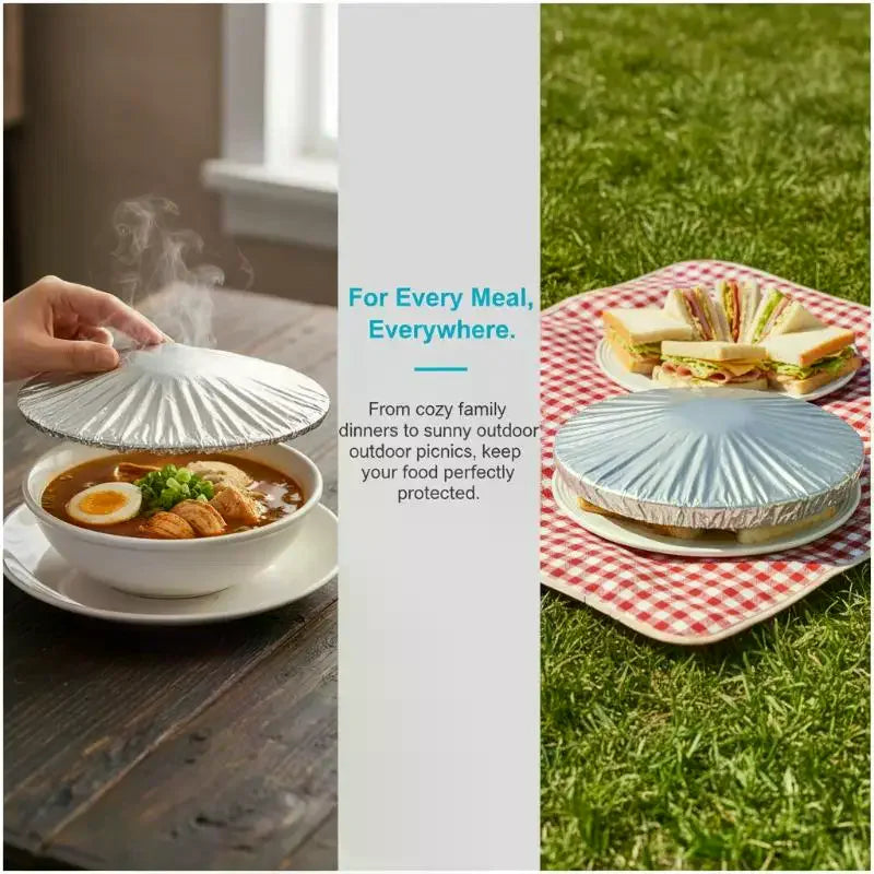 150-Pc Aluminum Foil Food Insulation Covers – 6Hr Heat Lock Food Insulation Cover SPOT
