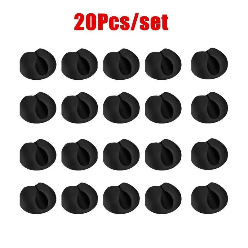 Silicone Cable Clips Wire Organizer – 10 or 20 Pack Cable Clip Organizer SPOT 20pcs
