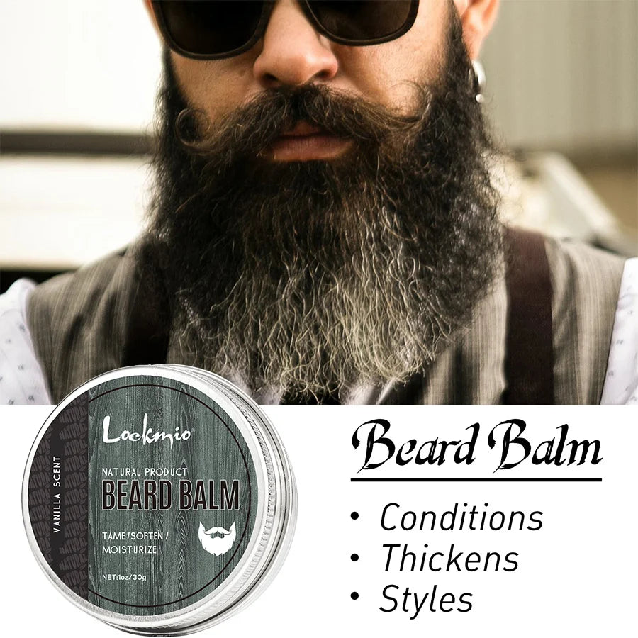 Lockmio Vanilla Beard Balm – Soften, Style & Moisturize Beard Balm Wax SPOT Default Title