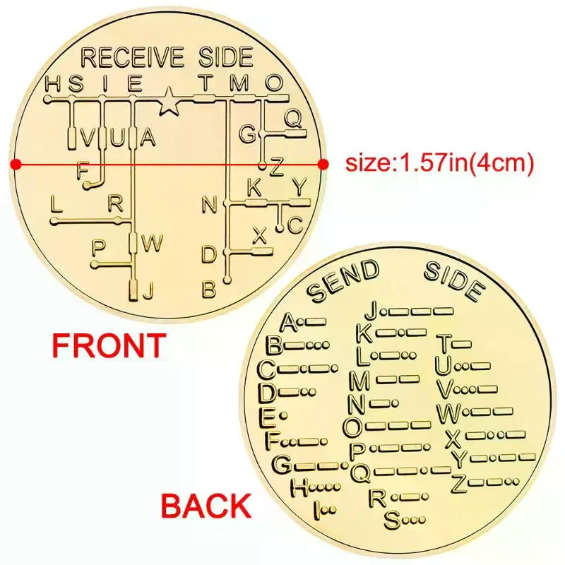 Morse Code Training Coin – Learning Tool & Collectible Badge Morse Code Coin SPOT