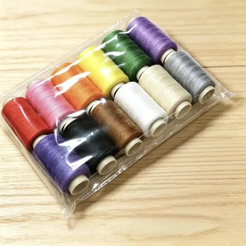 Sewing Thread Kit – 12 Colors, 350m Spools & 16 Needles Sewing Thread Kit SPOT