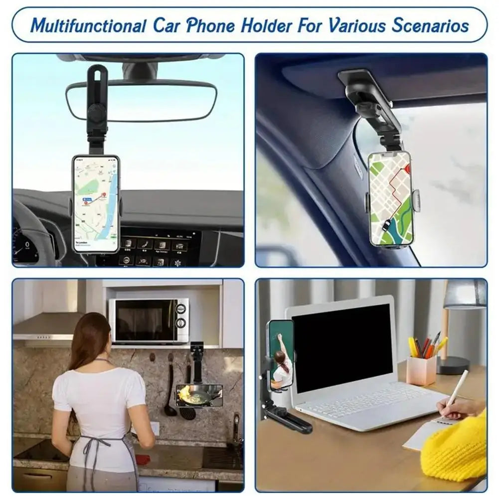 Sun Visor Car Phone Mount – 360° Rotating Hands-Free Holder Car Phone Mount SPOT