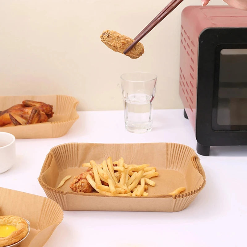 Disposable Rectangle Air Fryer Paper Liners – Non-Stick Air Fryer Liner SPOT
