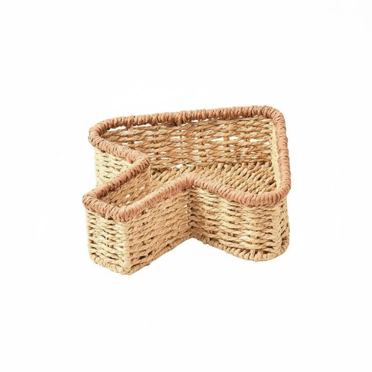 Woven Paper Rope Basket – Multi-Compartment Storage Organizer Woven Storage Basket SPOT Default Title