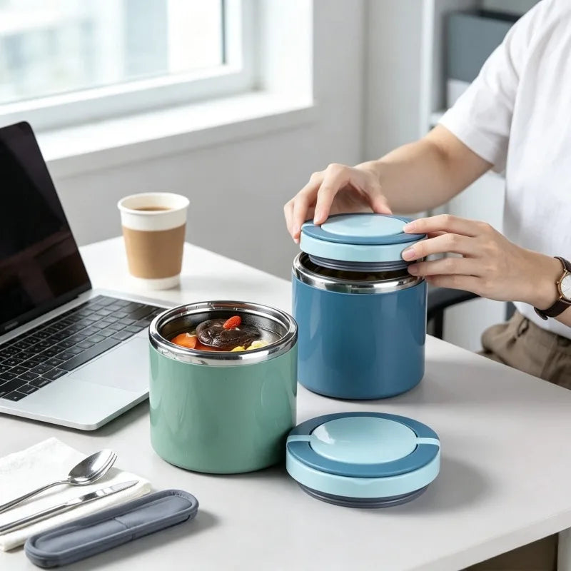 Stainless Steel Insulated Food Jar 630ml & 1000ml | Thermal Lunch Box Insulated Food Jar SPOT