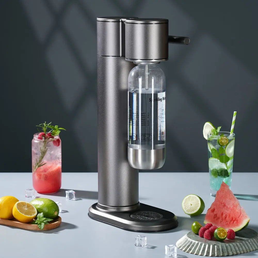 MENZSODA Sparkling Water Maker – 1L Aluminum Soda Machine Sparkling Water Maker SPOT USB Type-C