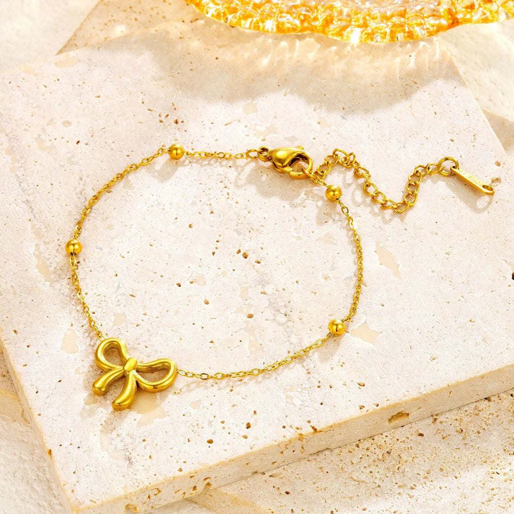 Stainless Steel Bowknot Jewelry Set – Necklace, Bracelet & Earrings Jewelry Set SPOT