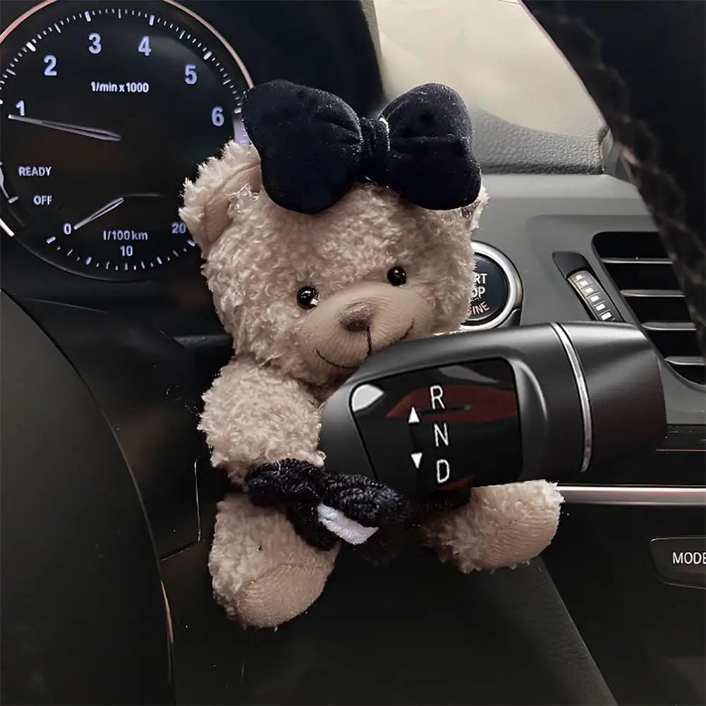Cute Bear Plush Car Ornament – Mirror & Gear Decoration Car Interior Ornament SPOT