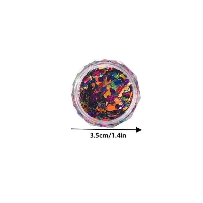 Iridescent Laser Nail Glitter – Colorful Sequin Flakes for DIY Nail Art Nail Art Glitter SPOT