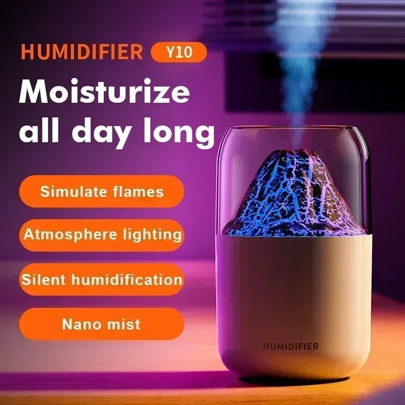 Volcano Cool Mist Humidifier & Aromatherapy Diffuser, 7-Color LED Cool Mist Humidifier SPOT