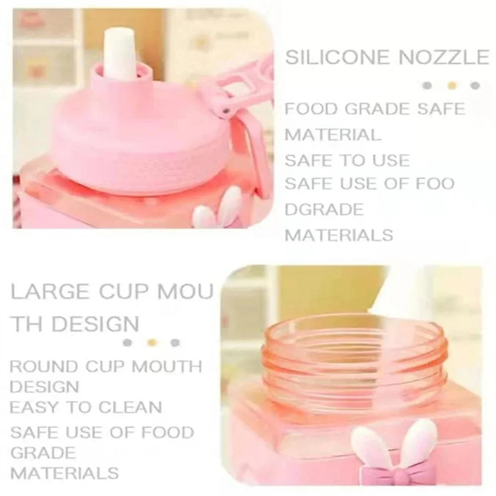 700ml Kawaii Water Bottle with Straw – BPA-Free Leakproof Kawaii Water Bottle SPOT