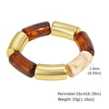 Chunky Resin Stretch Bracelet – Amber Brown Vintage Stack Jewelry Resin Stretch Bracelet SPOT BR-3342G