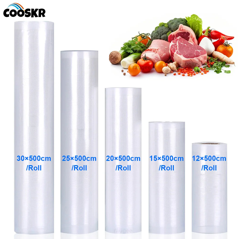 Vacuum Sealer Bag Rolls 5-Pack | Custom Length Food Storage Vacuum Sealer Bag Rolls SPOT