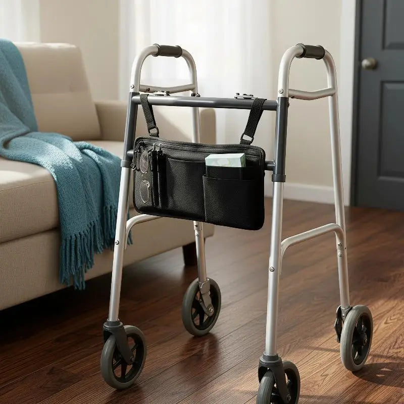 Wheelchair Armrest Storage Bag with Cup Holder | Oxford Cloth Wheelchair Armrest Bag SPOT