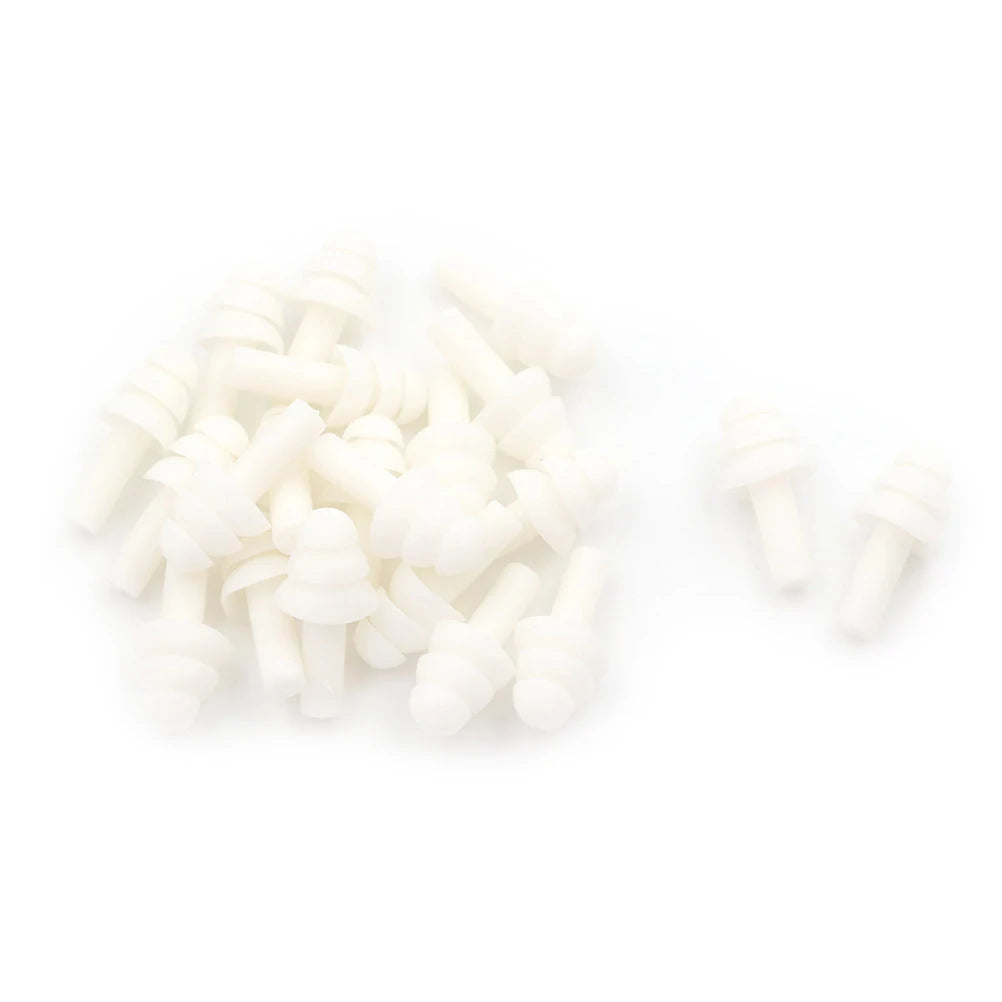 20-Pack Silicone Earplugs – Noise Blocking for Sleep & Study Silicone Earplugs SPOT 0 White