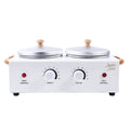 Double Wax Pot Heater – Dual Furnace Hair Removal Wax Melter Wax Pot Heater SPOT White
