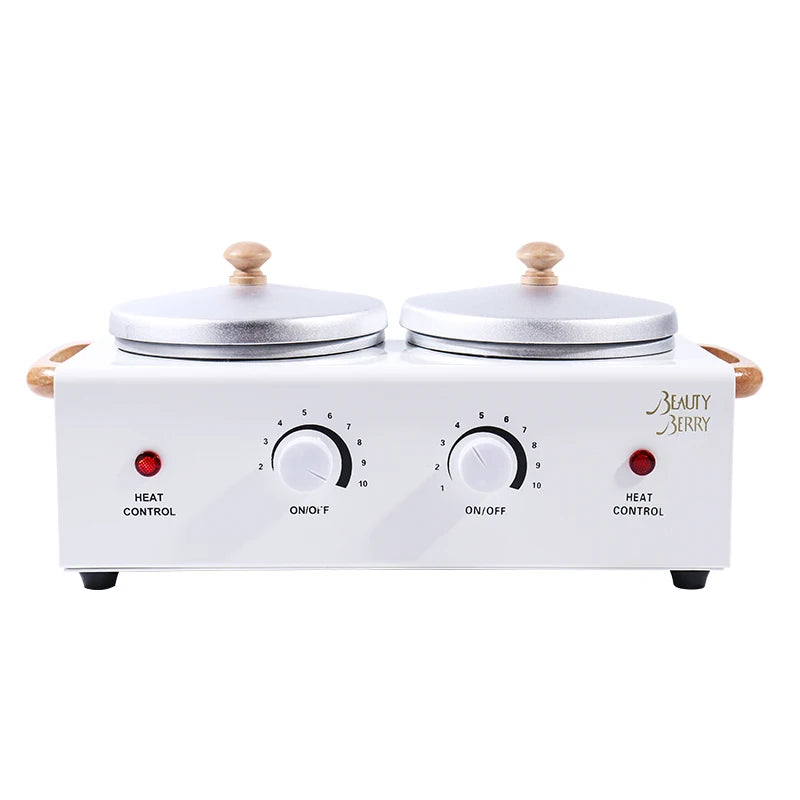 Double Wax Pot Heater – Dual Furnace Hair Removal Wax Melter Wax Pot Heater SPOT White
