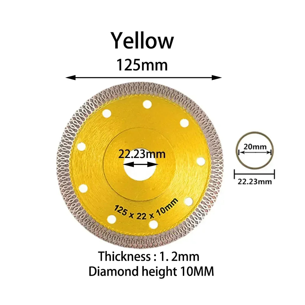 Diamond Saw Blade 105/115/125mm – Tile, Granite & Marble Diamond Saw Blade SPOT Yellow 125mm