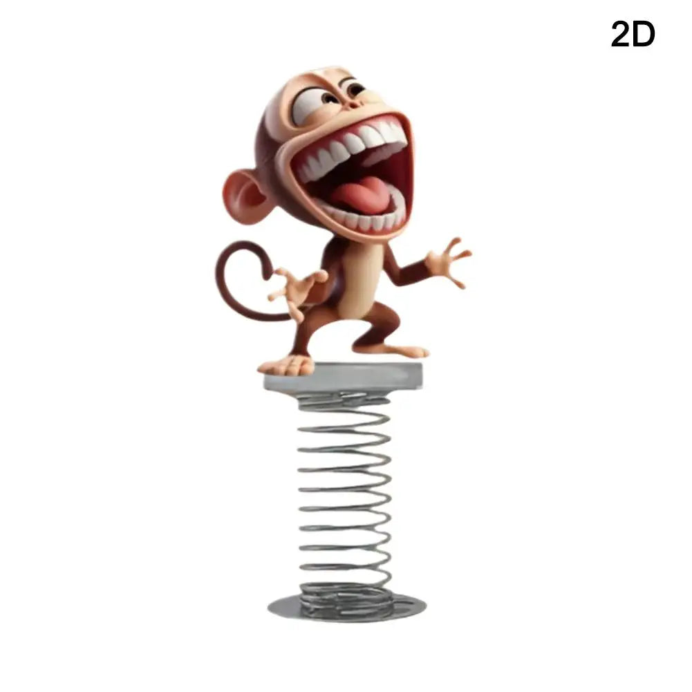 Big Mouth Monkey Acrylic Spring Ornament | Funny Car Decor Novelty Spring Ornament SPOT B