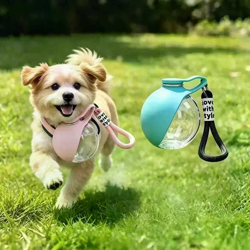 Portable 2-in-1 Pet Water Bottle & Foldable Bowl 285ml Pet Travel Water Bottle SPOT