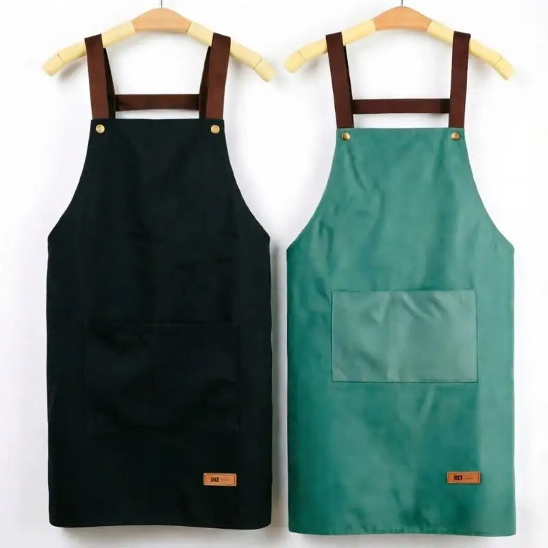 Waterproof PVC Cooking Apron – Unisex Kitchen & BBQ Apron Kitchen Cooking Apron SPOT Black H