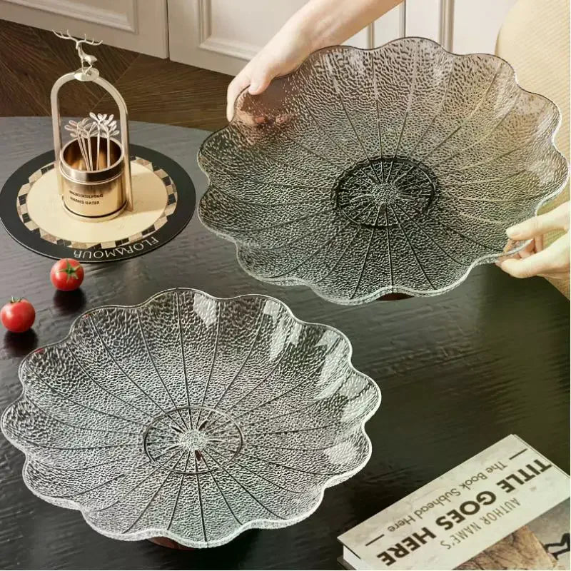 Footed Fruit Plate – BPA-Free Pedestal Dessert Display Stand Pedestal Serving Plate SPOT