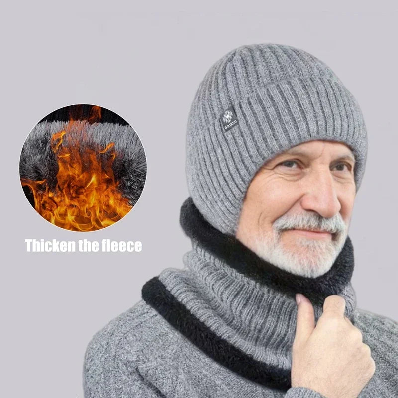 Winter Knitted Hat Velvet Ear Cover – Unisex Cold Weather Cap Winter Knitted Hat SPOT