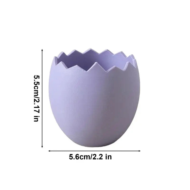 3D Printed Cracked Egg Planter – Eggshell Succulent Pot Novelty Mini Planter SPOT