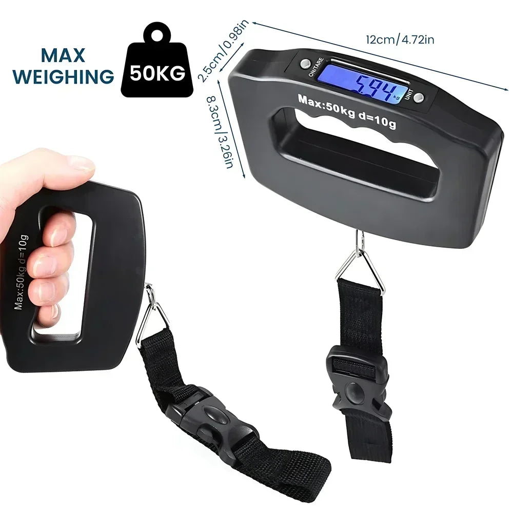 50kg Digital Luggage Scale – Portable Hanging Travel Scale Digital Luggage Scale SPOT