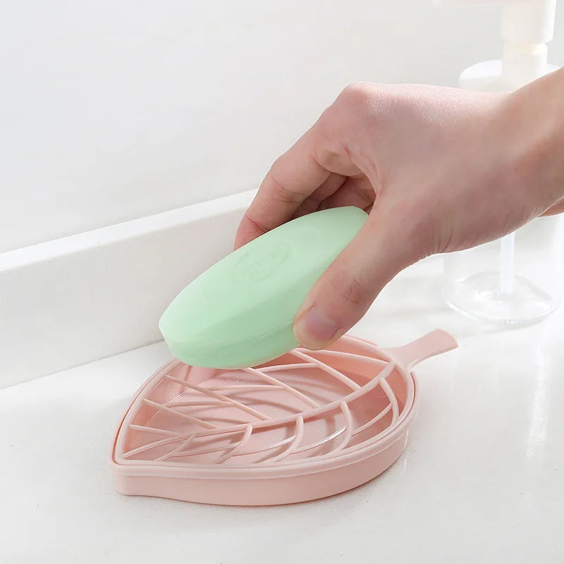 Leaf Shape Soap Dish – Non-Slip Draining Soap Tray, 3 Colors Soap Dish SPOT
