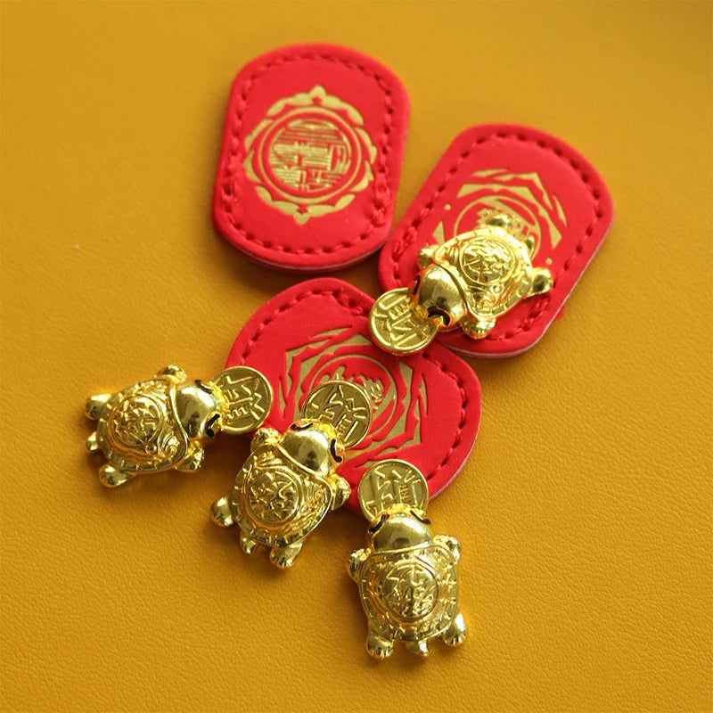 Feng Shui Lucky Turtle Amulet – Metal Wealth Charm Statue Decorative Figurine SPOT