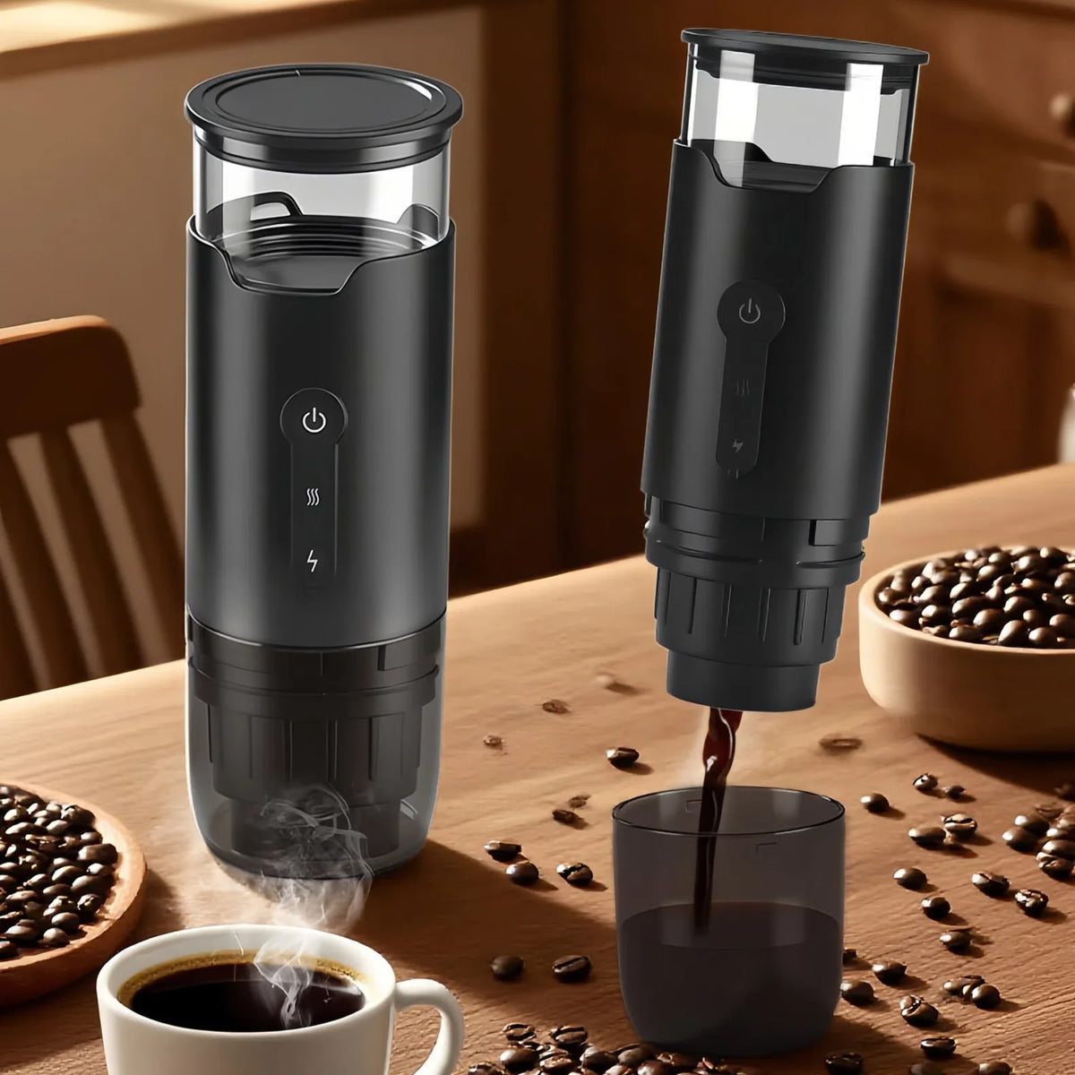 DUTRIEUX 2-in-1 Capsule & Ground Coffee Machine – 8 Bar Capsule Coffee Machine SPOT