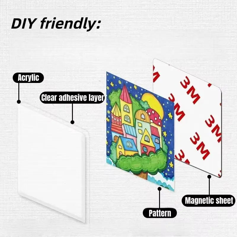 10-Pack DIY Acrylic Fridge Magnets – Custom Craft Kit DIY Craft Kit SPOT