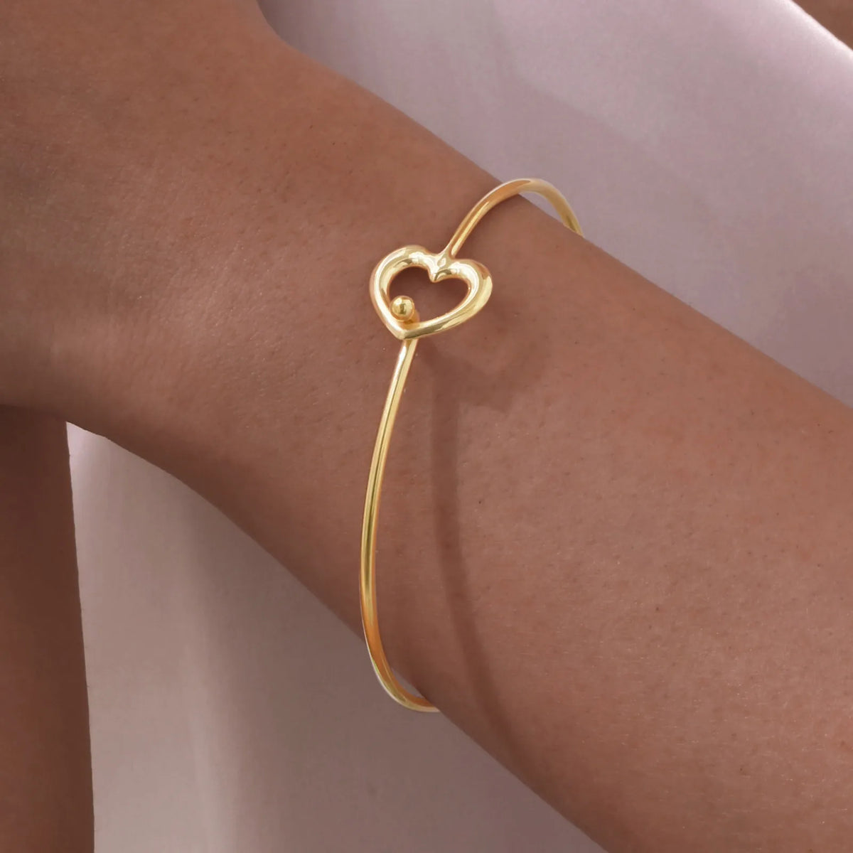 Hollow Heart Gold Cuff Bangle Bracelet – Stainless Steel Cuff Bangle Bracelet SPOT