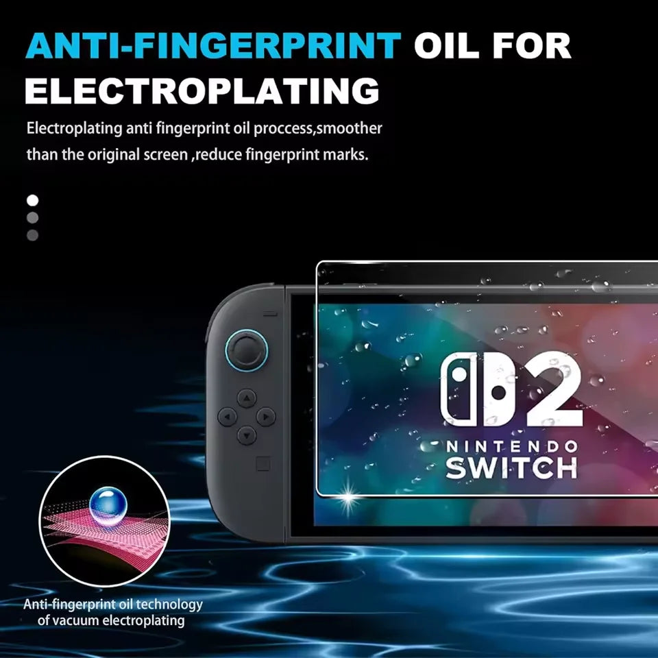 Nintendo Switch 2 Tempered Glass Screen Protector & Joystick Caps Screen Protector Bundle SPOT