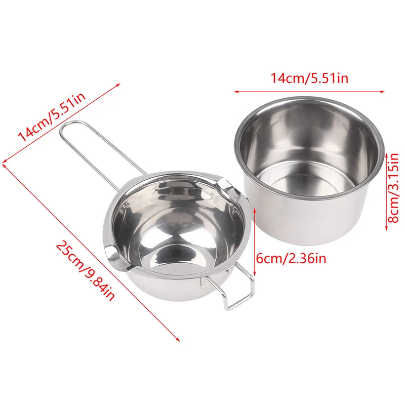 Stainless Steel Wax Melting Pot – Candle Soap Candy Making Wax Melting Pot SPOT Silver