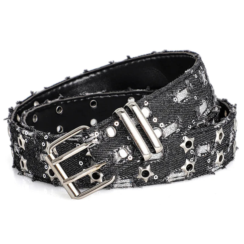 Y2K Star Pin Buckle Belt – Unisex Punk HipHop Jeans Accessory Fashion Belt SPOT