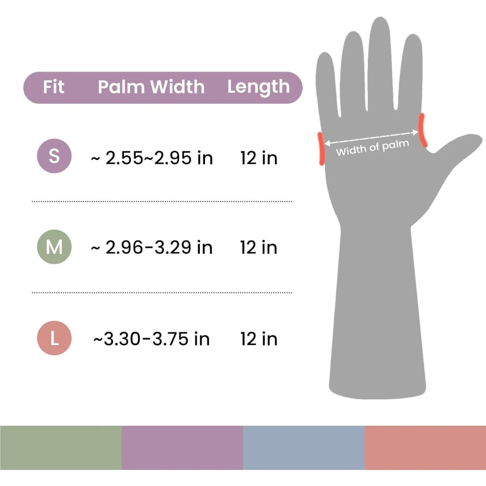 2-Pair Latex Cleaning Gloves – Waterproof Non-Slip Dishwashing Household Cleaning Gloves SPOT