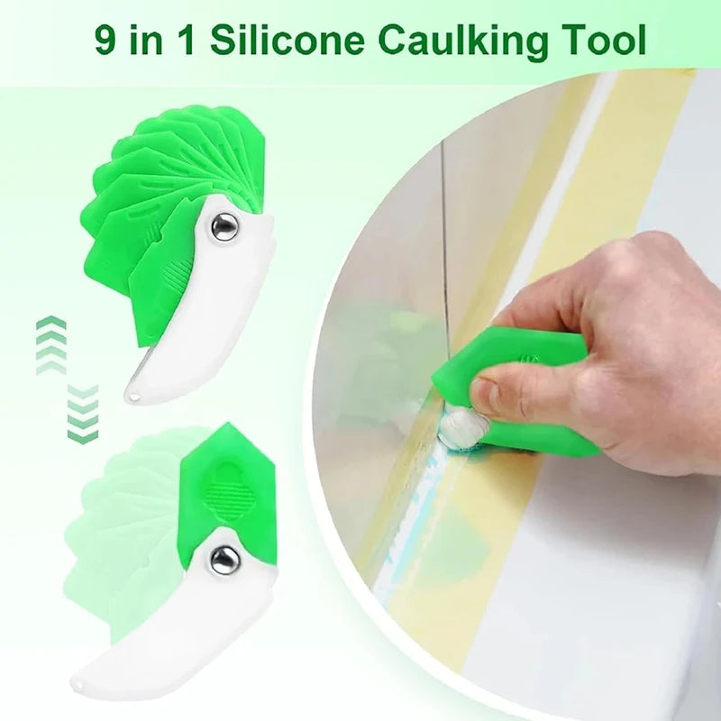 9-in-1 Caulking Tool Set – Grout & Sealant Spreader Spatula Caulking Tool Set SPOT