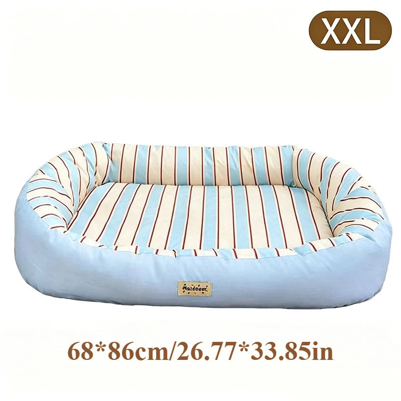 Striped Oval Pet Bed – Soft, Washable for Cats & Dogs Pet Bed SPOT XXL 68x86cm