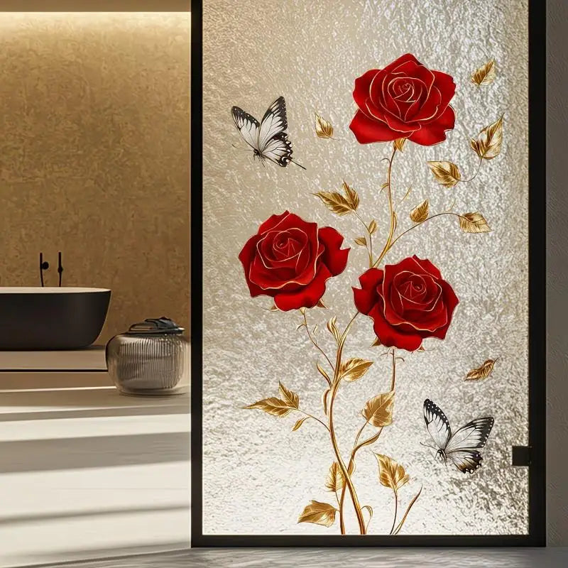 PVC Flower & Leaf Removable Wall Decal | Self-Adhesive Sticker Wall Decal Sticker SPOT A3