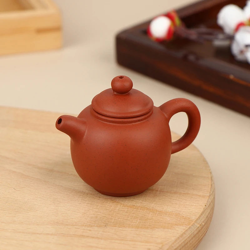 Mini Purple Clay Teapot 25ml – Handmade Pocket Travel Tea Set Mini Clay Teapot SPOT A9