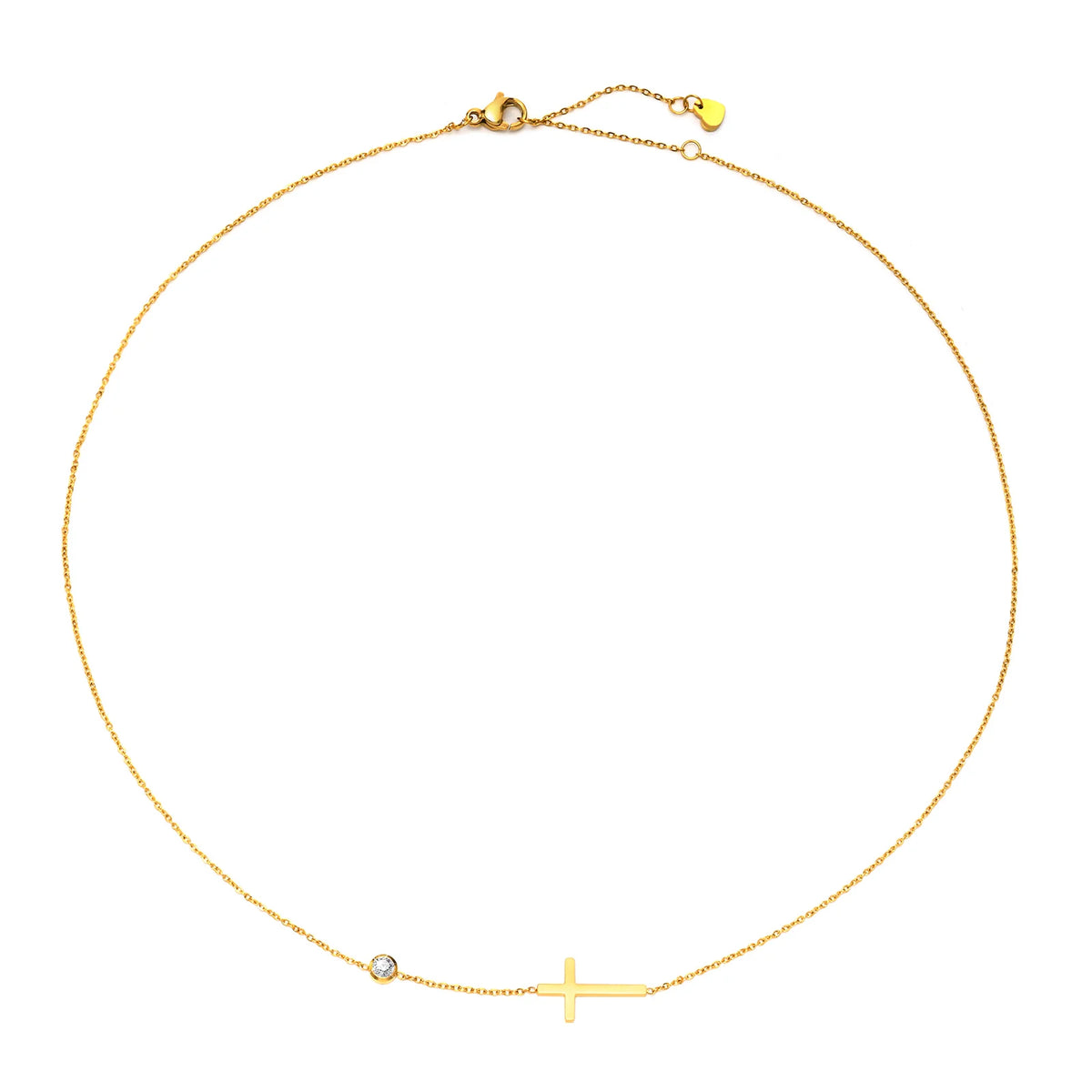 Dainty Skinny Bar Cross Necklace – Minimal Layering Jewelry Bar Pendant Necklace SPOT