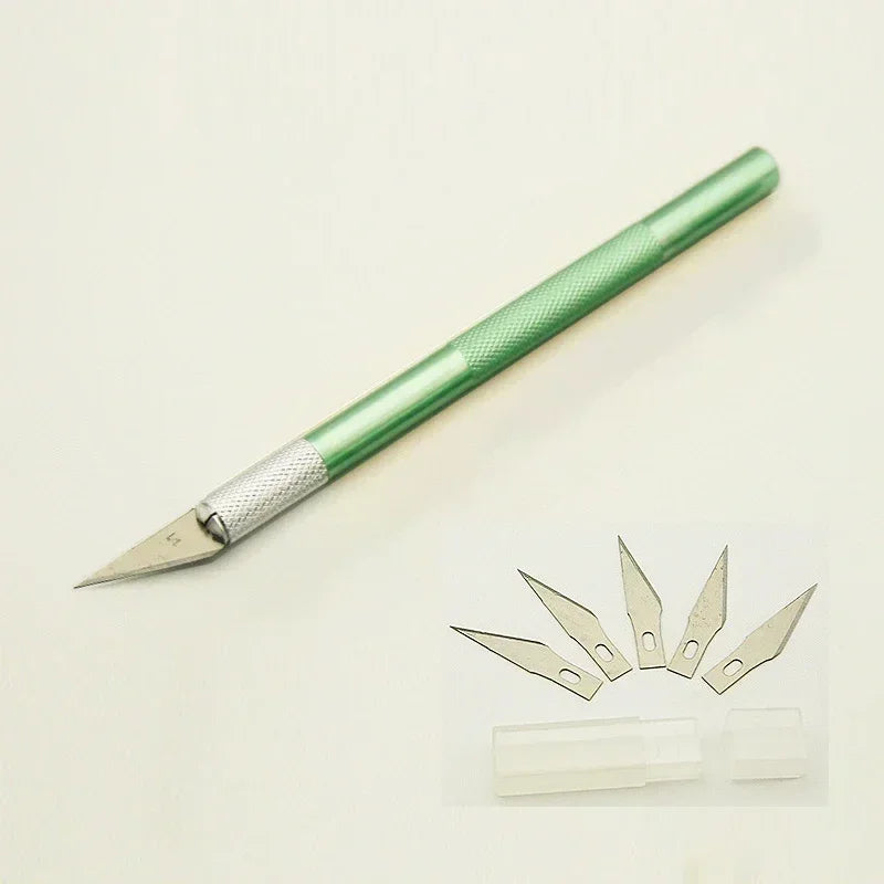Precision Craft Knife Set – Carving, Cutting & Scrapbooking Precision Craft Knife SPOT Green rod - Blade