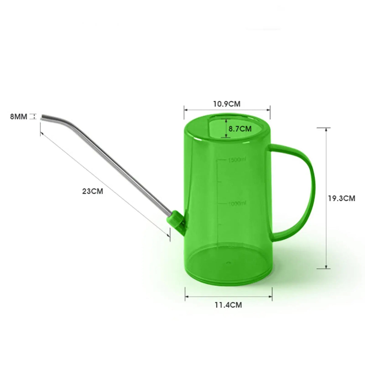 1.5L Long Spout Watering Can – Detachable Spray Head Watering Can SPOT