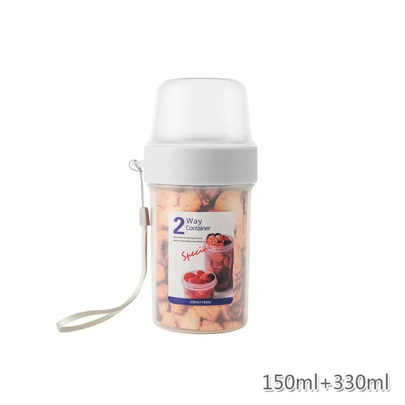 Yogurt Salad Cup Container Set with Fork & Sauce Lid | Bento Food Storage Container SPOT 150-330ml