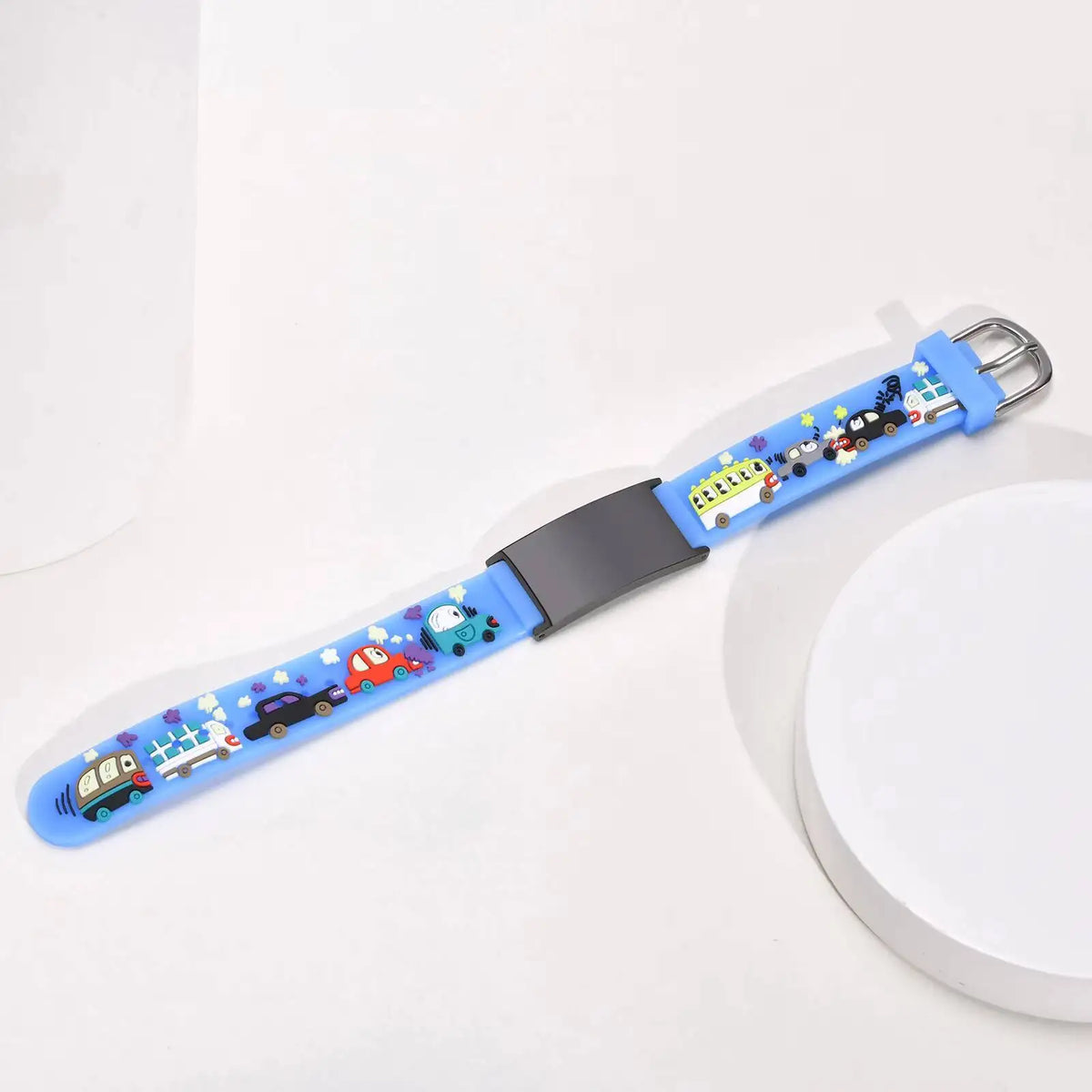 Custom Engraved Kids ID Bracelet – Personalized Medical Alert Engraved ID Bracelet SPOT BS-134BL
