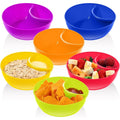 6-Piece Divided Dumpling Bowl Set with Dipping Tray | Microwave Safe Divided Serving Bowl SPOT Default Title