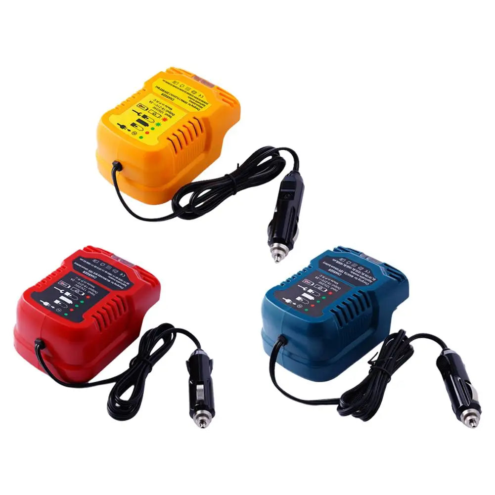 Portable Car Charger for Makita DeWalt Milwaukee 18V–20V Battery Power Tool Charger SPOT